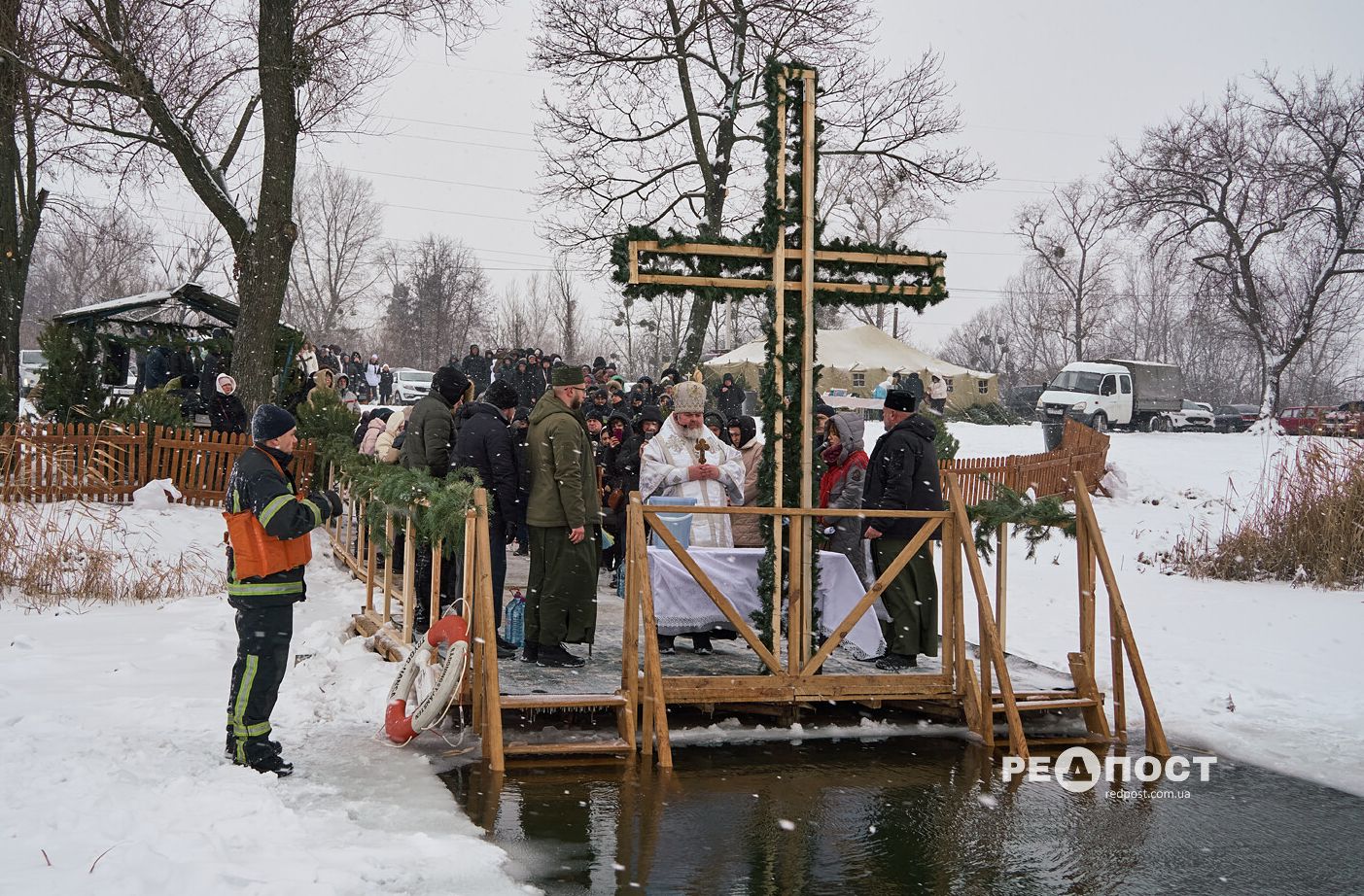 Освячення води Удянського гідропарку в Харкові у свято Хрещення Господнього