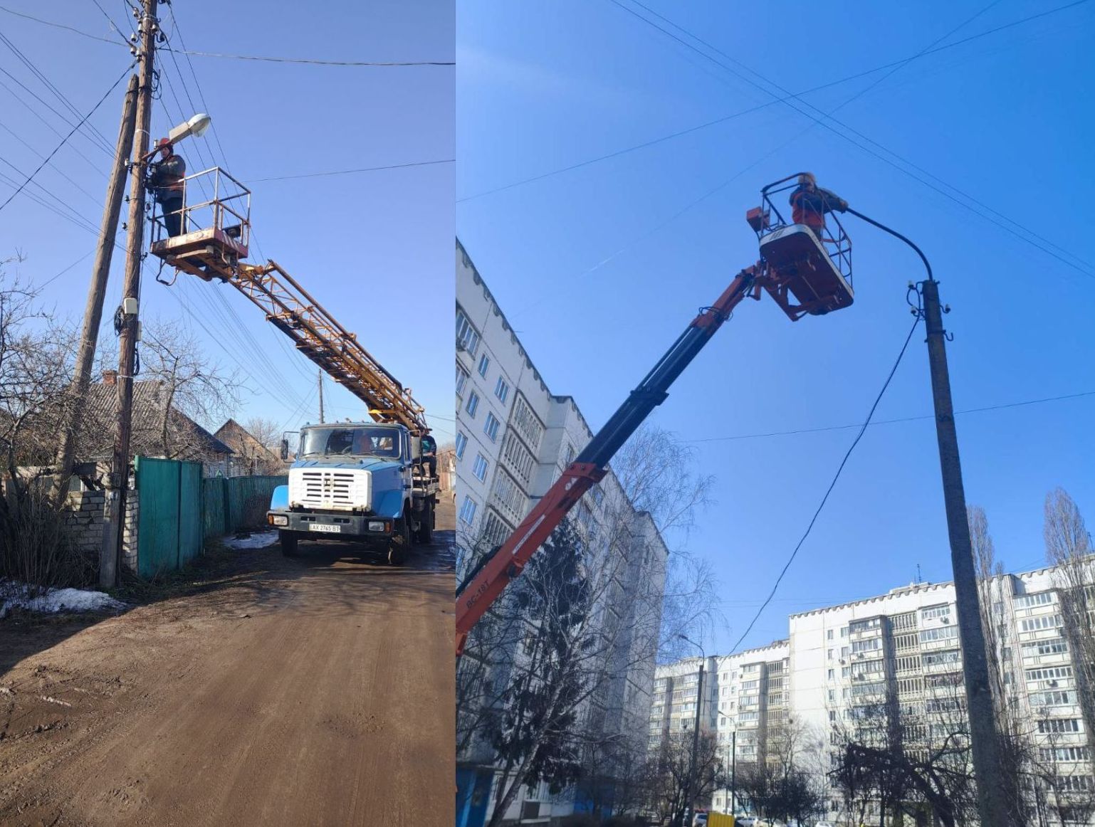 Харківські електромонтери забезпечують освітлення міста