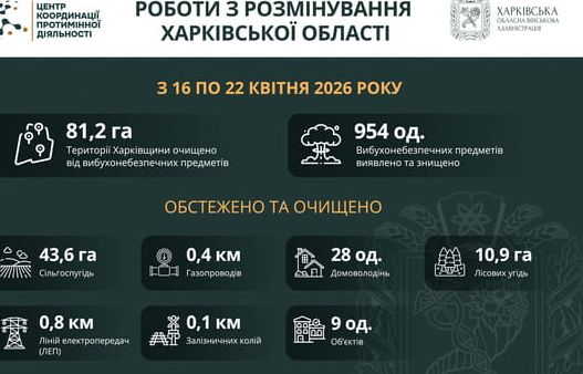 За тиждень сапери знищили понад 900 вибухонебезпечних предметів