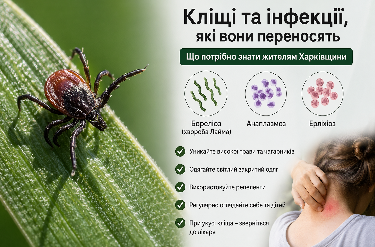 Кліщі на Харківщині: небезпеки та профілактика