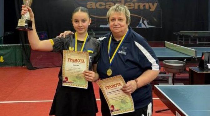 Харків’янка Лідія Шиян завоювала золоту медаль на чемпіонаті України з настільного тенісу