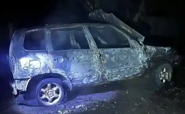 Ворожий дрон знищив цивільне авто у Дергачах